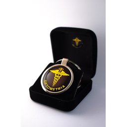 Chaveiro Profissão Optometria Oftamologia - Dourado - 3