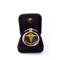 Chaveiro Profissão Optometria Oftamologia - Dourado - 2