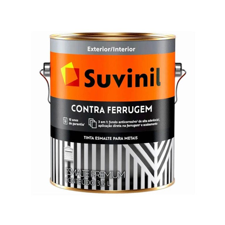 Tinta Esmalte Suvinil Brilho Contra Ferrugem 3,6L Branco