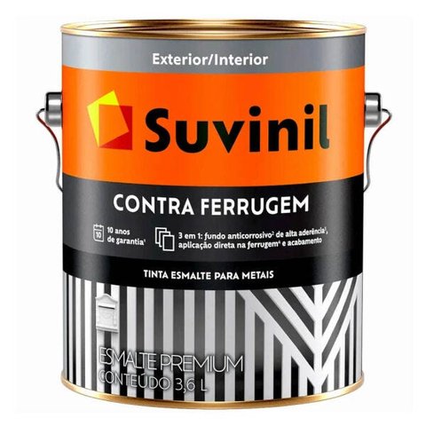 Tinta Esmalte Suvinil Brilho Contra Ferrugem 3,6L Branco