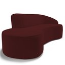 Ver imagem 5 de Sofá Living 4 Lugares 280cm Braço Direito Mozart D06 Veludo Vermelho - Mpozenato