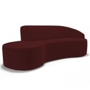 Ver imagem 1 de Sofá Living 4 Lugares 280cm Braço Direito Mozart D06 Veludo Vermelho - Mpozenato