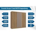 Ver imagem 3 de Guarda Roupas 3 Portas de Correr e 2 Gavetas M570 Fendi/nogueira/fendi - Kappesberg