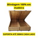 Ver imagem 4 de Box Baú Casal Bipartido 69 Blindado na Chapa de Madeira - Corino Preto