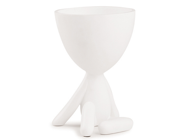 Ver imagem 1 de Cachepot Vaso Branco Decorativo Poliresina Robert Sentado