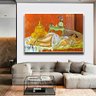 Quadro Decorativo Henri Matisse Odalisca Harmonia Em Vermelho:90x60 cm/DOURADA - 7