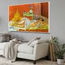 Quadro Decorativo Henri Matisse Odalisca Harmonia Em Vermelho:90x60 cm/DOURADA - 8