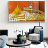 Quadro Decorativo Henri Matisse Odalisca Harmonia Em Vermelho:90x60 cm/DOURADA - 5