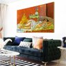 Quadro Decorativo Henri Matisse Odalisca Harmonia Em Vermelho:90x60 cm/DOURADA - 6