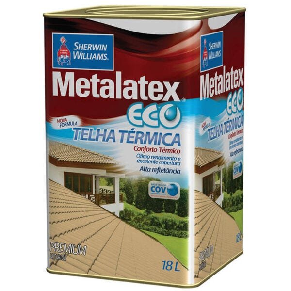 Tinta Metalatex Eco Telha Térmica Sherwin Williams 18L Cerâmica Telha - 1