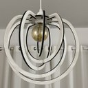 Ver imagem 4 de Luminária Pendente Madeira Caroá Circulo Teto Sala Quarto Cozinha Balcão Branco