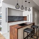 Ver imagem 4 de Luminária Lustre Pendente Caroá Pequim P Madeira Teto Sala Quarto Cozinha Balcão Cinza