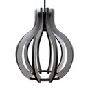 Ver imagem 1 de Luminária Lustre Pendente Caroá Pequim P Madeira Teto Sala Quarto Cozinha Balcão Cinza