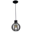 Ver imagem 2 de Luminária Lustre Pendente Caroá Pequim P Madeira Teto Sala Quarto Cozinha Balcão Cinza