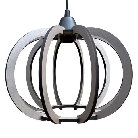 Luminária Lustre Pendente Caroá New York Dia Madeira Teto Sala Quarto Cozinha Balcão Cinza