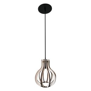 Luminária Lustre Pendente Caroá Pequim P Madeira Teto Sala Quarto Cozinha Balcão Branco