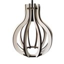 Ver imagem 2 de Luminária Lustre Pendente Caroá Pequim P Madeira Teto Sala Quarto Cozinha Balcão Branco