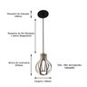 Luminária Lustre Pendente Caroá Pequim P Madeira Teto Sala Quarto Cozinha Balcão Branco - 3