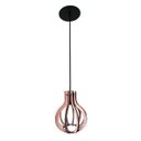 Ver imagem 1 de Luminária Lustre Pendente Caroá Pequim P Madeira Teto Sala Quarto Cozinha Balcão Marrom