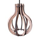 Ver imagem 3 de Luminária Lustre Pendente Caroá Pequim P Madeira Teto Sala Quarto Cozinha Balcão Marrom