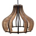 Ver imagem 1 de Luminária Lustre Pendente Caroá Moscou 15H Madeira Teto Sala Quarto Cozinha Balcão Marrom