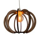 Ver imagem 1 de Luminária Lustre Pendente Caroá New York Dia Madeira Teto Sala Quarto Cozinha Balcão Marrom