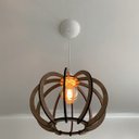 Ver imagem 3 de Luminária Lustre Pendente Caroá New York Dia Madeira Teto Sala Quarto Cozinha Balcão Marrom