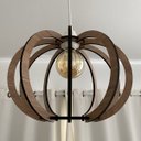 Ver imagem 4 de Luminária Lustre Pendente Caroá New York Dia Madeira Teto Sala Quarto Cozinha Balcão Marrom