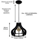 Ver imagem 3 de Luminária Lustre Pendente Caroá Moscou 10H Madeira Teto Sala Quarto Cozinha Balcão Preto