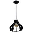 Ver imagem 2 de Luminária Lustre Pendente Caroá Moscou 10H Madeira Teto Sala Quarto Cozinha Balcão Preto
