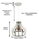 Ver imagem 3 de Luminária Lustre Pendente Caroá Moscou 15H Madeira Teto Sala Quarto Cozinha Balcão Branco