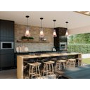 Ver imagem 4 de Luminária Lustre Pendente Acrílico Caroá Singapura Sala Quarto Cozinha Balcão Cinza