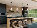 Ver imagem 4 de Luminária Lustre Pendente Acrílico Caroá Singapura Sala Quarto Cozinha Balcão Cinza