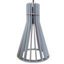 Ver imagem 1 de Luminária Lustre Pendente Acrílico Caroá Singapura Sala Quarto Cozinha Balcão Cinza