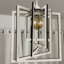 Ver imagem 4 de Luminária Pendente Madeira Caroá Quadrado Teto Sala Quarto Cozinha Balcão Branco