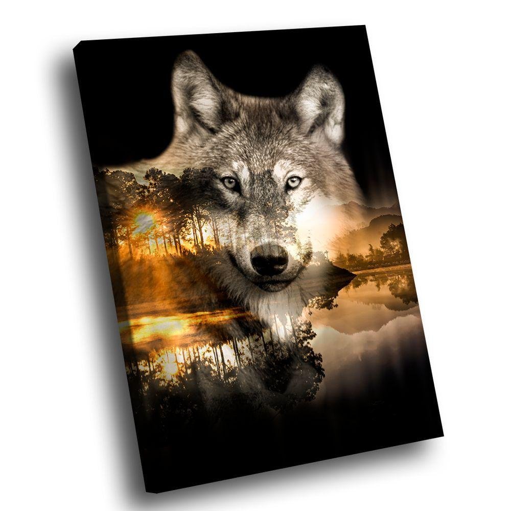 Quadro Lobo Natureza -- Br Artes | MadeiraMadeira