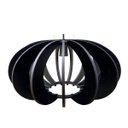 Ver imagem 1 de Luminária Lustre Pendente Madeira Caroá Londres 40cm Teto Mesa Sala Ilha Cozinha Balcão Preto