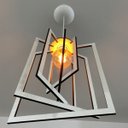 Ver imagem 3 de Luminária Pendente Madeira Caroá Retângulo Teto Sala Quarto Cozinha Balcão Branco