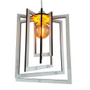 Ver imagem 1 de Luminária Pendente Madeira Caroá Retângulo Teto Sala Quarto Cozinha Balcão Branco