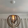 Luminária Pendente Madeira Caroá Circulo Teto Sala Quarto Cozinha Balcão Marrom - 2