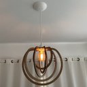 Ver imagem 2 de Luminária Pendente Madeira Caroá Circulo Teto Sala Quarto Cozinha Balcão Marrom