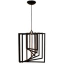 Ver imagem 2 de Luminária Lustre Pendente Caroá Retângulo G Teto Sala Cozinha Mesa Jantar Moderno Preto