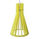 Ver imagem 1 de Luminária Lustre Pendente Acrílico Caroá Singapura Sala Quarto Cozinha Balcão Amarelo