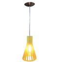 Ver imagem 2 de Luminária Lustre Pendente Acrílico Caroá Singapura Sala Quarto Cozinha Balcão Amarelo