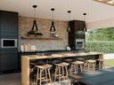 Ver imagem 4 de Luminária Lustre Pendente Acrílico Caroá Singapura Sala Quarto Cozinha Balcão Preto