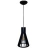 Luminária Lustre Pendente Acrílico Caroá Singapura Sala Quarto Cozinha Balcão Preto - 2