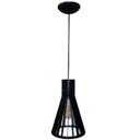 Ver imagem 2 de Luminária Lustre Pendente Acrílico Caroá Singapura Sala Quarto Cozinha Balcão Preto