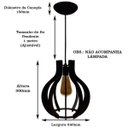 Ver imagem 3 de Luminária Lustre Pendente Madeira Caroá Pequim G Teto Mesa Sala Ilha Cozinha Balcão Preto