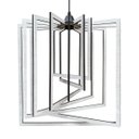 Ver imagem 1 de Luminária Lustre Pendente Caroá Quadrado G Teto Sala Cozinha Mesa Jantar Moderno Branco