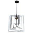 Ver imagem 2 de Luminária Lustre Pendente Caroá Quadrado G Teto Sala Cozinha Mesa Jantar Moderno Branco